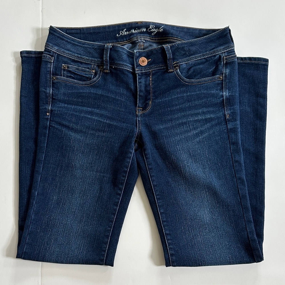 American Eagle Outfitters Women's Dark Blue Skinny Jeans